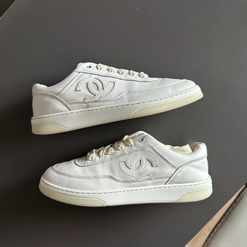 Chanel香奈兒新款雙c空軍板鞋 白色 37碼 98新-2