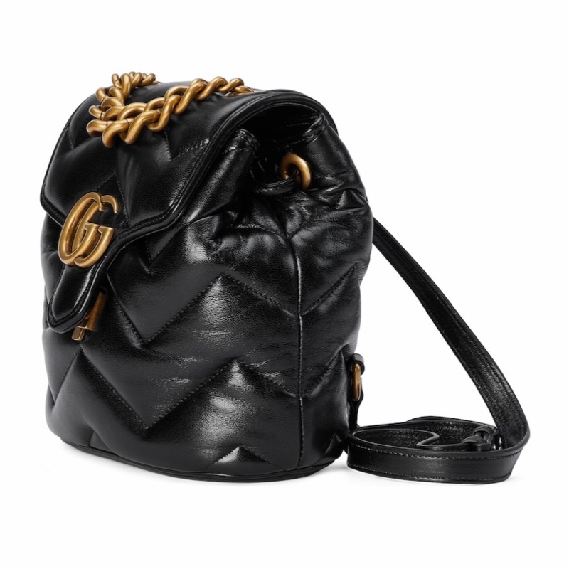 Gucci 女士 GG MARMONT 馬特拉塞凸紋雙肩包均碼碼MINI、20cm*11cm*19cm-5