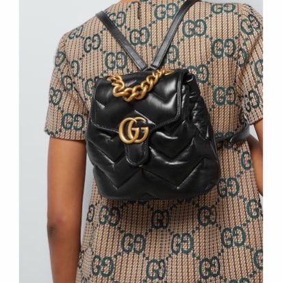Gucci 女士 GG MARMONT 馬特拉塞凸紋雙肩包均碼碼MINI、20cm*11cm*19cm-8
