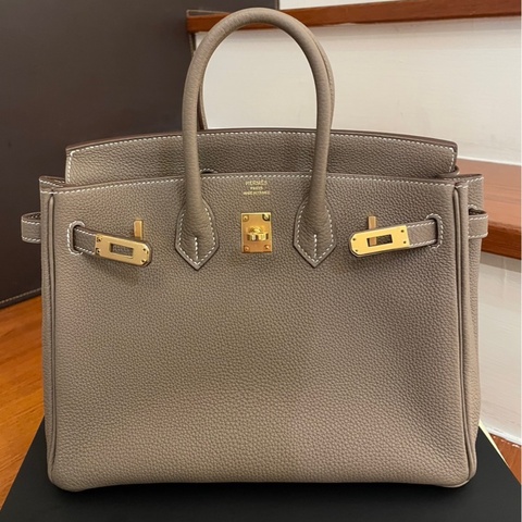 HERMES 大象灰金釦超級新的鉑金25