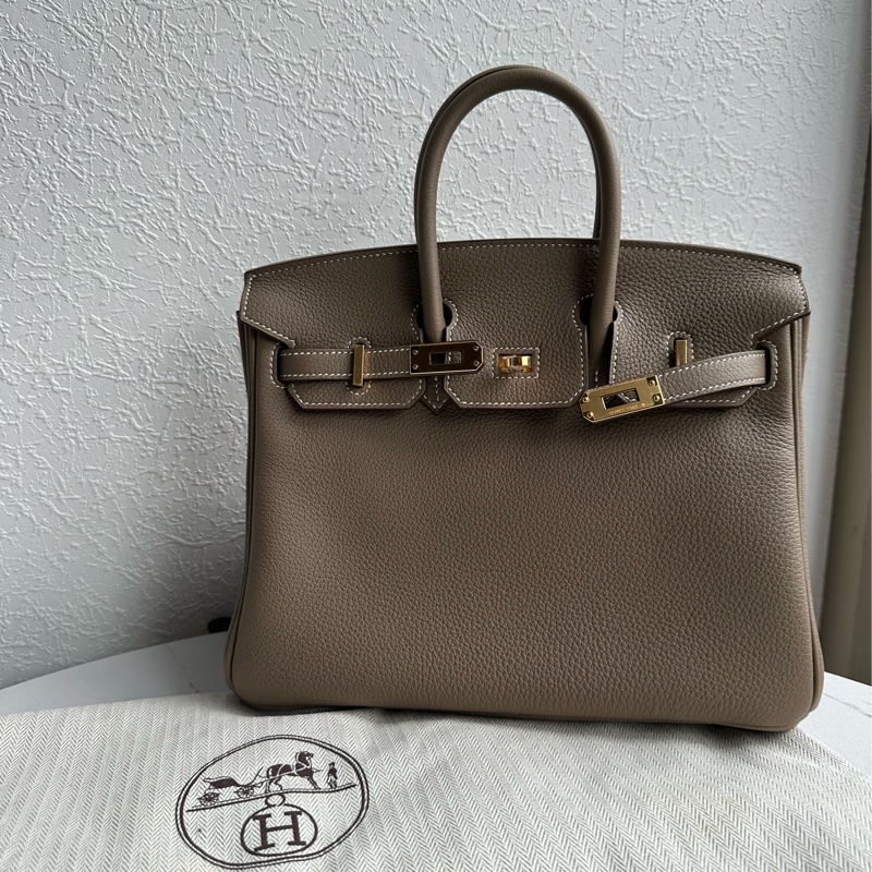 Hermes birkin25大象灰金釦-0