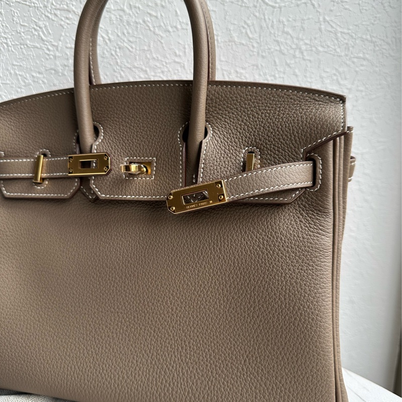 Hermes birkin25大象灰金釦-5
