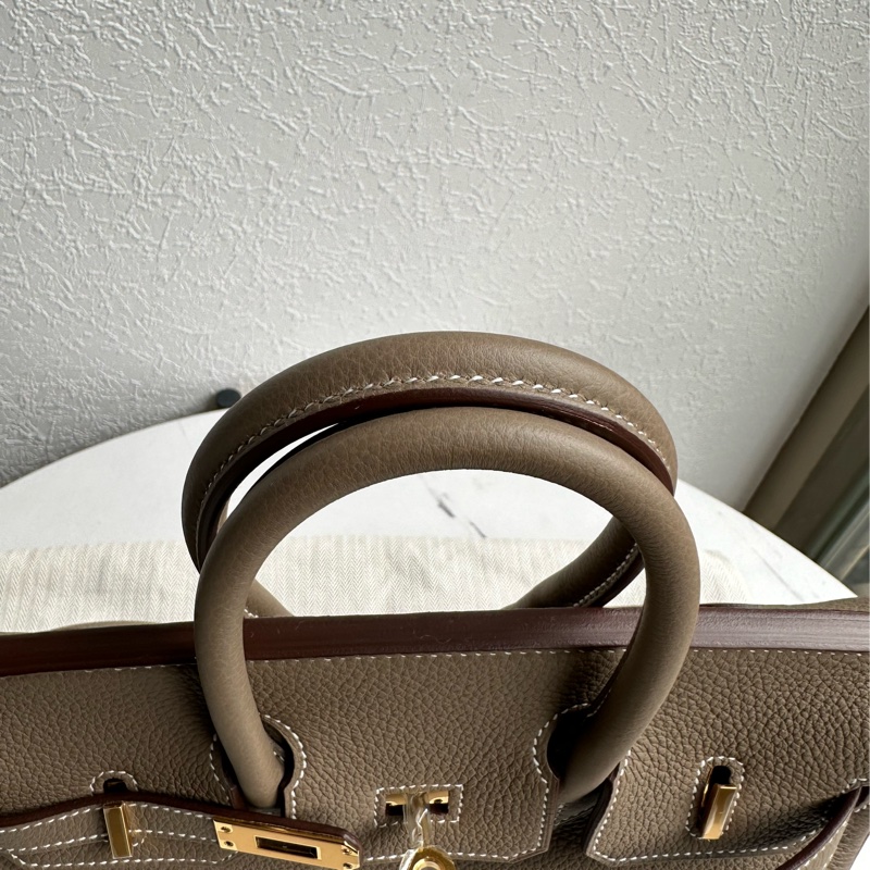Hermes birkin25大象灰金釦-9