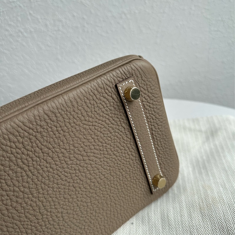 Hermes birkin25大象灰金釦-11
