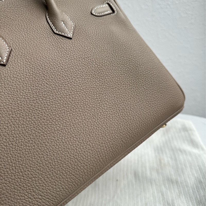 Hermes birkin25大象灰金釦-12