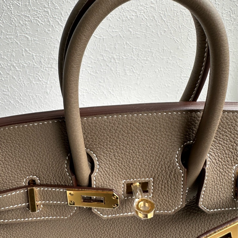 Hermes birkin25大象灰金釦-15