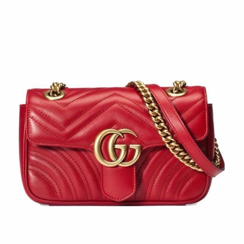 Gucci 女士 GG Marmont系列絎縫迷你肩背包均碼碼MINI、22cm*6cm*13cm-0