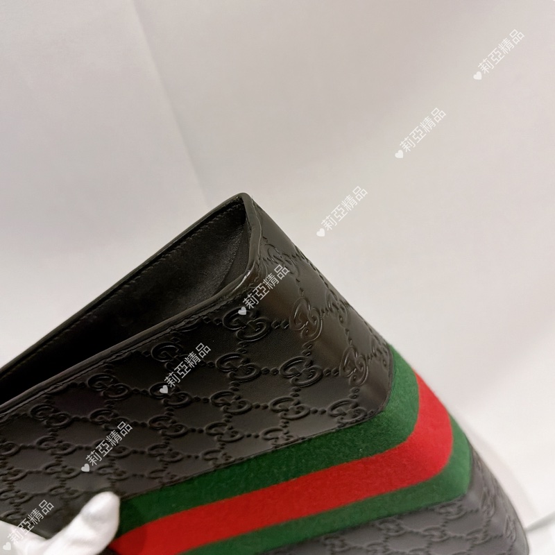莉亞精品♡ Gucci 黑壓紋手拿包 二手美包-7