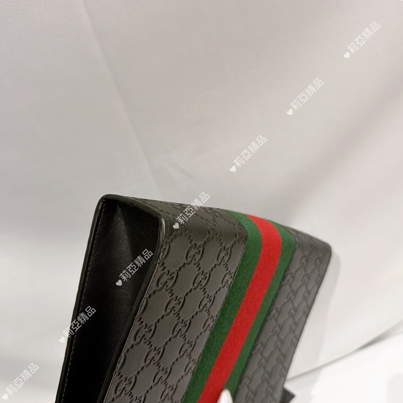 莉亞精品♡ Gucci 黑壓紋手拿包 二手美包-9