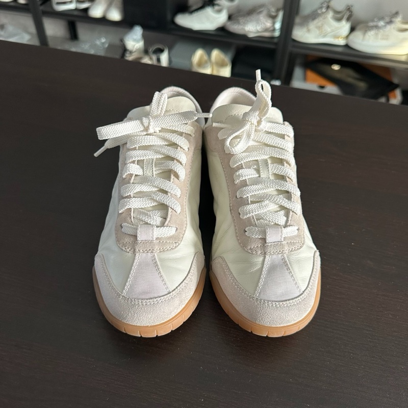 Chanel香奈兒白色小羊皮雙c德訓鞋 38碼98新-1