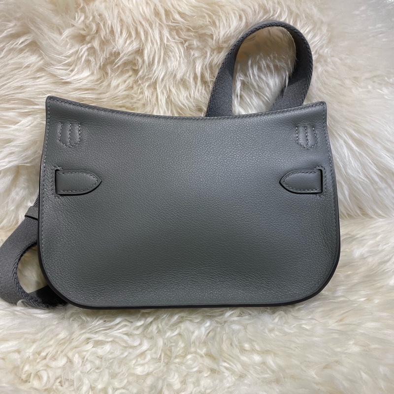 Hermès Mini Jypsiere 全新 積雲灰金扣-1
