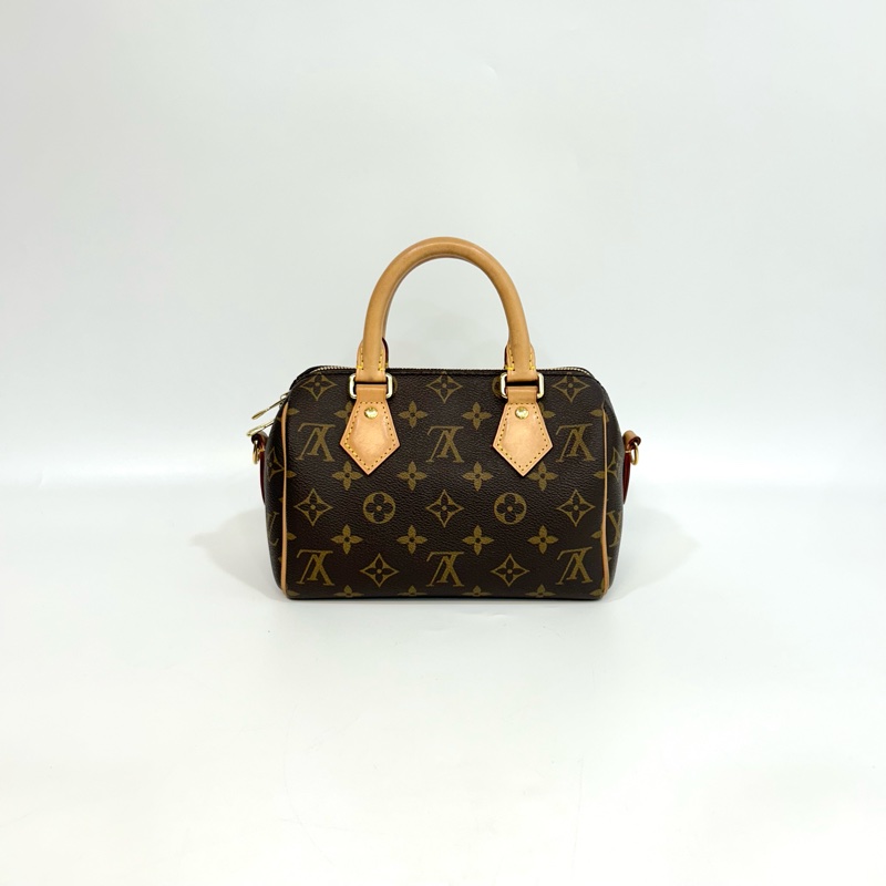 路易威登波士頓20 LV原花奶茶寬背帶Speedy20波士頓包M46222-9