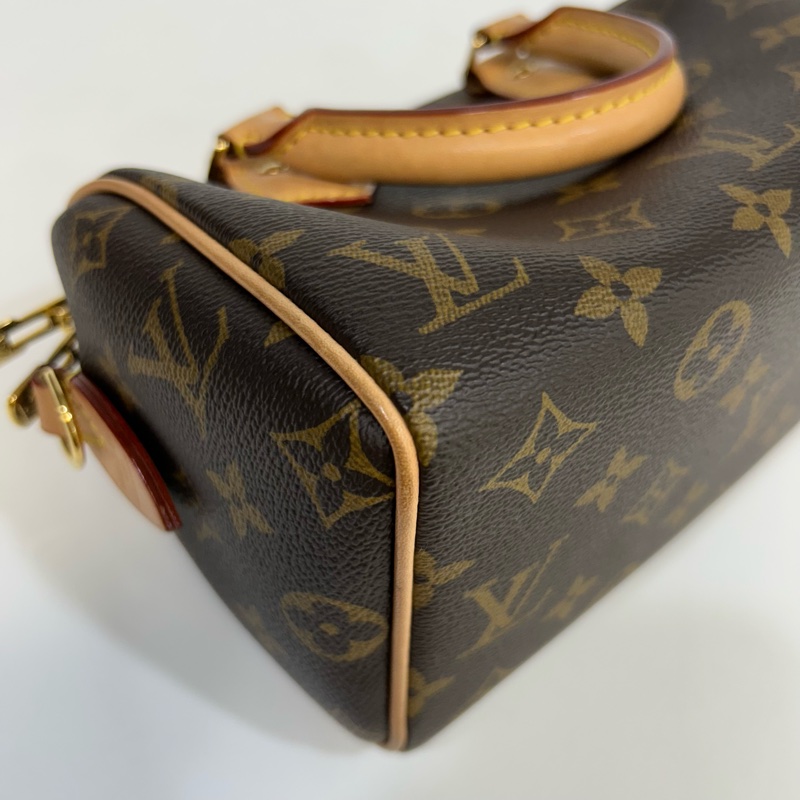 路易威登波士頓20 LV原花奶茶寬背帶Speedy20波士頓包M46222-15