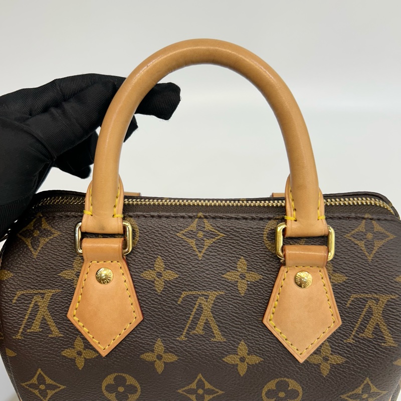 路易威登波士頓20 LV原花奶茶寬背帶Speedy20波士頓包M46222-20