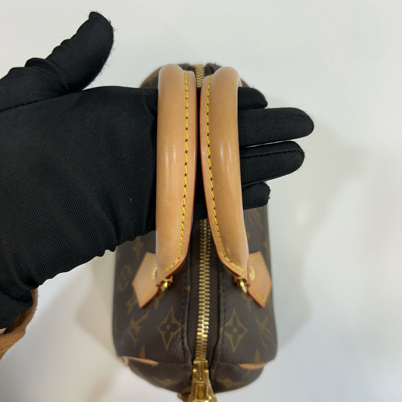 路易威登波士頓20 LV原花奶茶寬背帶Speedy20波士頓包M46222-22