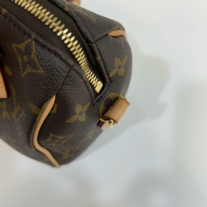 路易威登波士頓20 LV原花奶茶寬背帶Speedy20波士頓包M46222-26