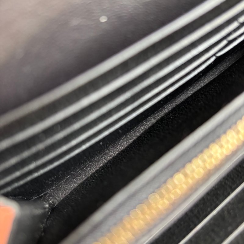 A刻 ::HERMES::  Constance 黑色鱷魚 方塊鱷 長夾 康康長夾-18