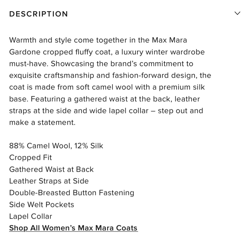 全新max Mara uk14短版teddy-4