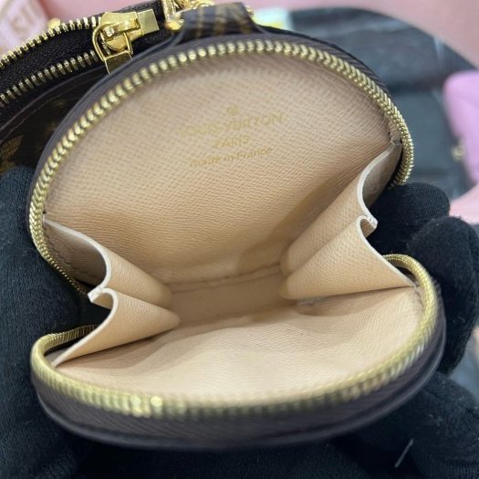 東區正精品㊣LV M44840 老花三合一拼粉色寬背帶斜背包金鍊肩背包圓形零錢包 RZ6191-5