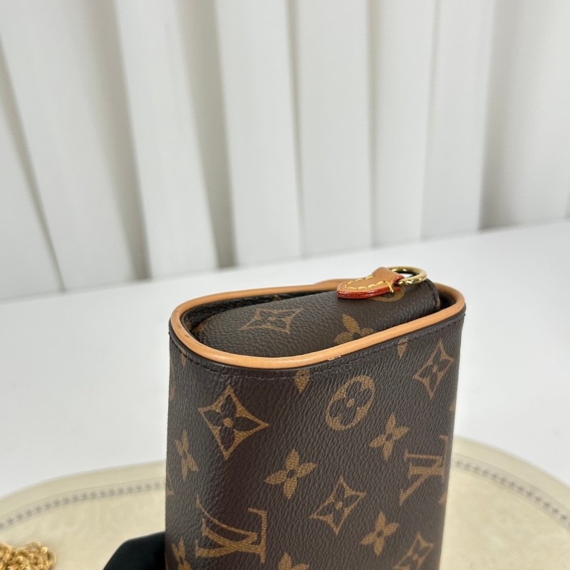 Lv/路易威登  芯片款 Camille老花鏈條包 經典棕色老花 實用百搭-8