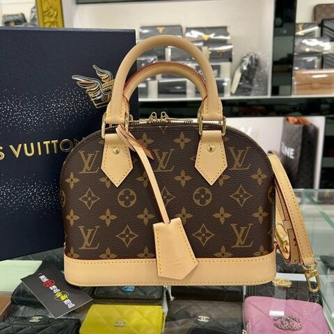 東區正精品㊣LV M46990 Alma BB 全新原花字紋手提包斜背包兩用包 M53152 RZ6190