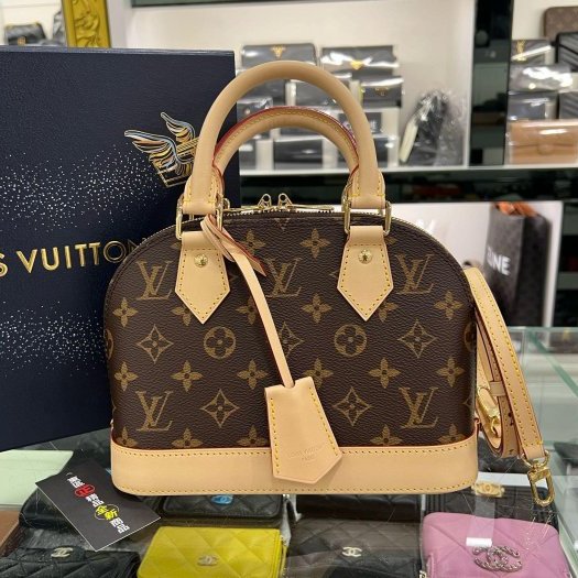 東區正精品㊣LV M46990 Alma BB 全新原花字紋手提包斜背包兩用包 M53152 RZ6190-0