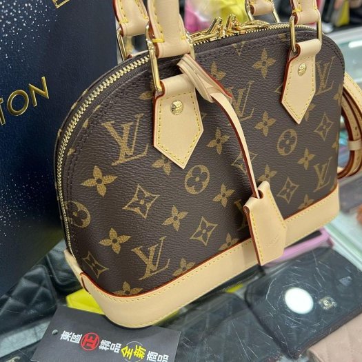東區正精品㊣LV M46990 Alma BB 全新原花字紋手提包斜背包兩用包 M53152 RZ6190-5