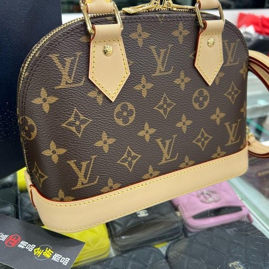 東區正精品㊣LV M46990 Alma BB 全新原花字紋手提包斜背包兩用包 M53152 RZ6190-6