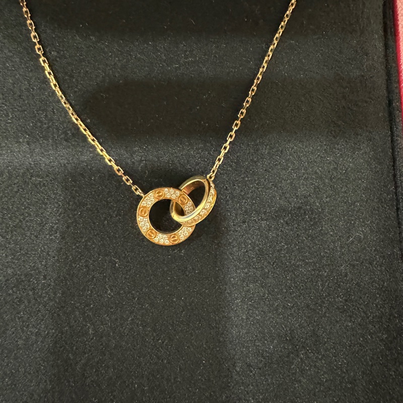 Cartier love滿鑽 經典款項鏈-2