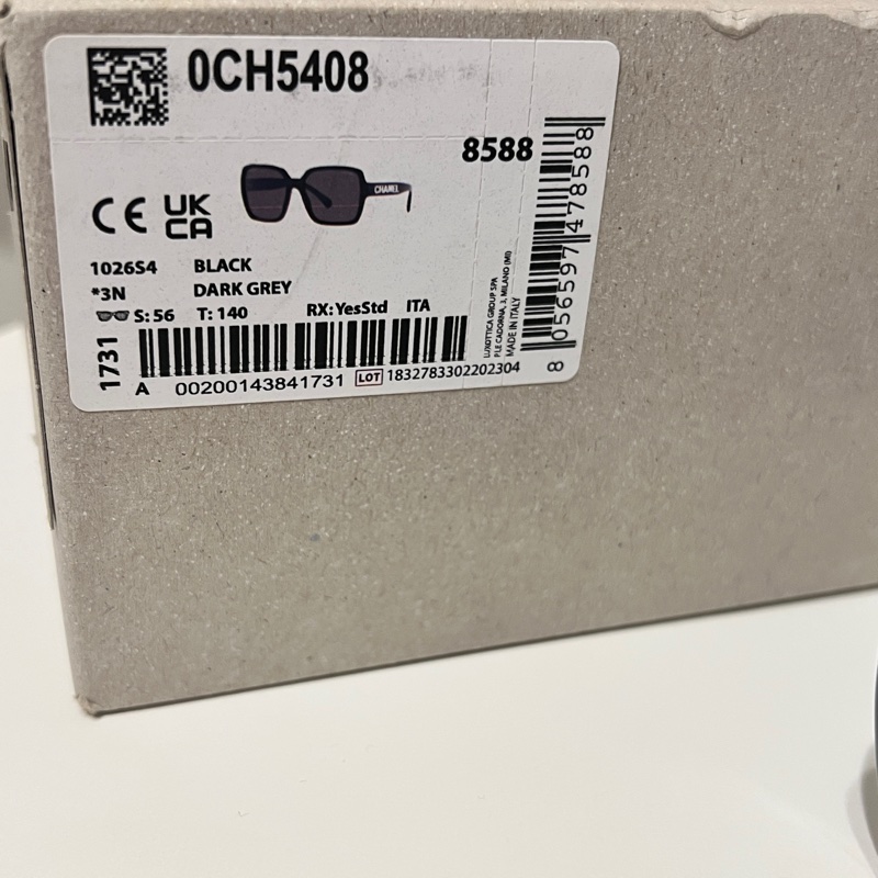 💗情人節禮物首選✨可議價-爆款Chanel 經典白字黑色墨鏡5408 近全新✨✨✨-11