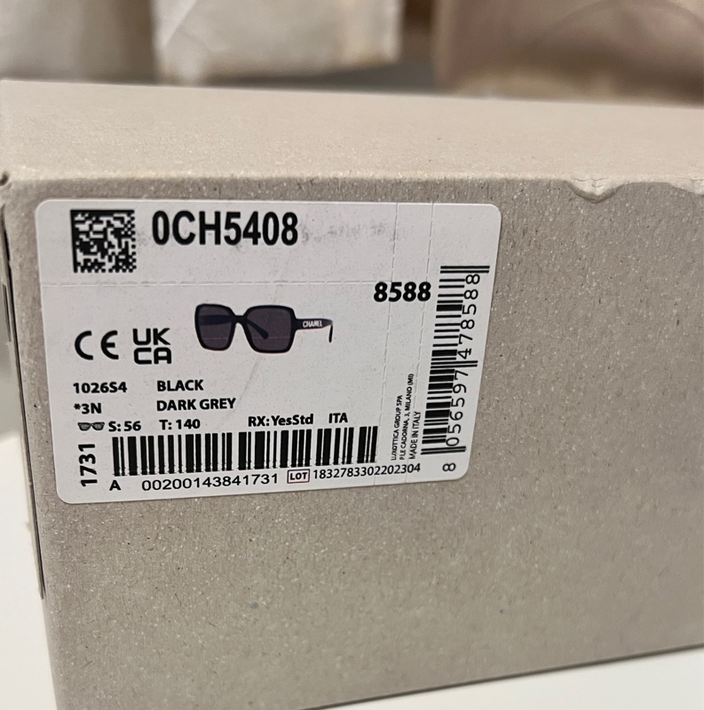 💗情人節禮物首選✨可議價-爆款Chanel 經典白字黑色墨鏡5408 近全新✨✨✨-18