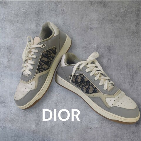 ㊣✨ DIOR ✨**尺寸：43**迪奧 CD B27 灰色 老花 刺繡 運動鞋 球鞋 休閒鞋 板鞋/二手鞋/二手精品/保證正品🌳二手樹屋🌳