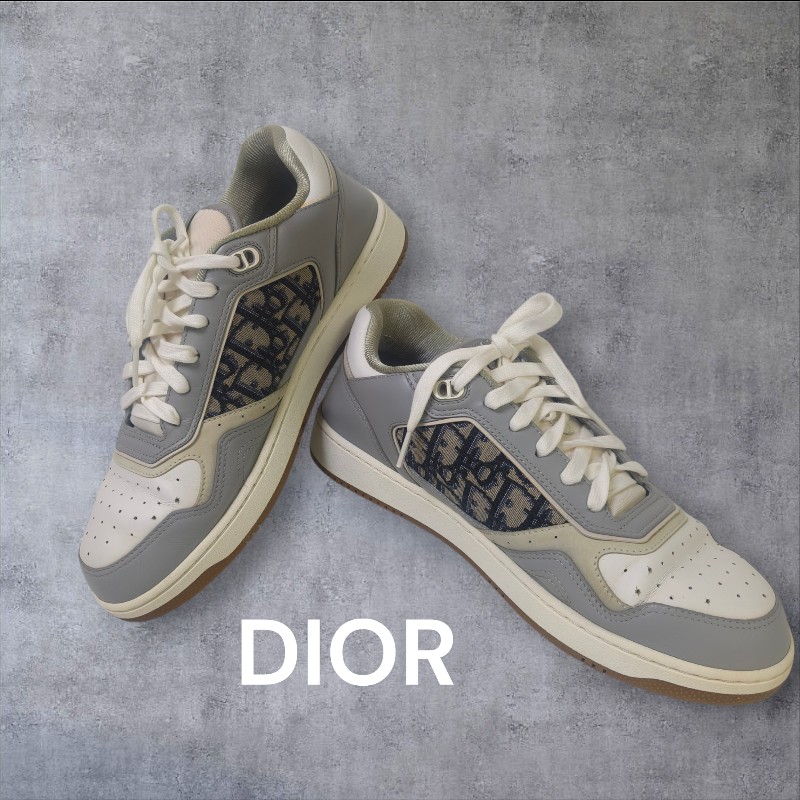 ㊣✨ DIOR ✨**尺寸:43**迪奧 CD B27 灰色 老花 刺繡 運動鞋 球鞋 休閒鞋 板鞋/二手鞋/二手精品/保證正品🌳二手樹屋🌳-0