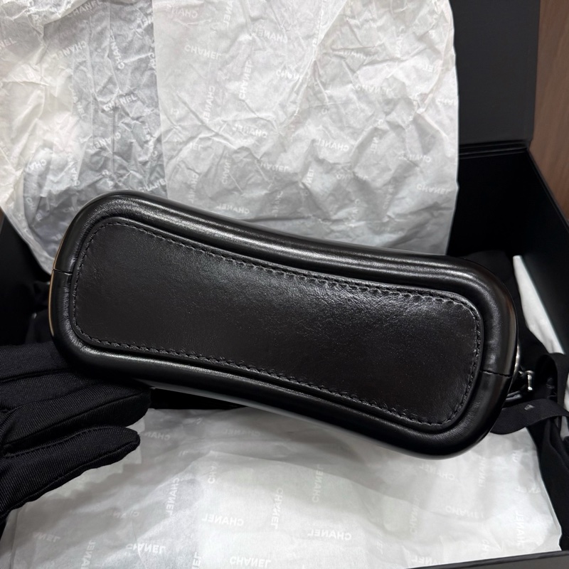 🌷新款芯片款!Chanel 香奈兒 Gabrielle 復古小牛皮 流浪包 黑色小號-3