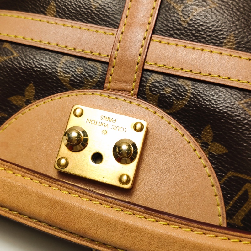 Louis Vuitton(LV)Duffle薯條包植鞣革 Monogram印花S-lock鎖釦斜挎包單肩包-16