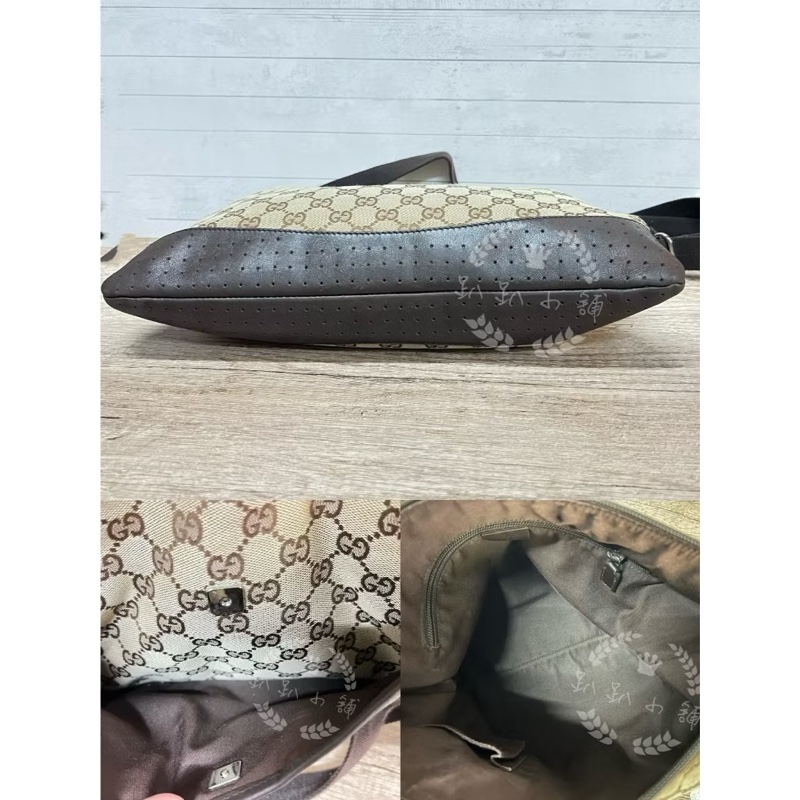 ~~趴趴小舖~~正品Gucci緹花基本款斜背包2512112500-3