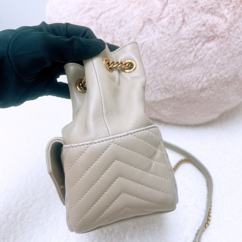 YSL joe mini 米灰色水桶/斜挎包-5