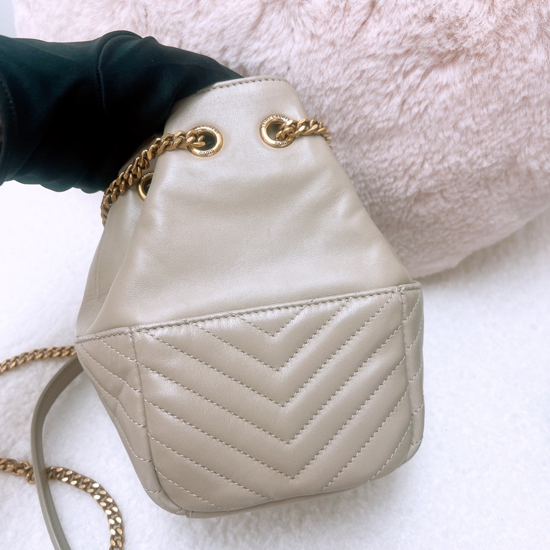 YSL joe mini 米灰色水桶/斜挎包-6