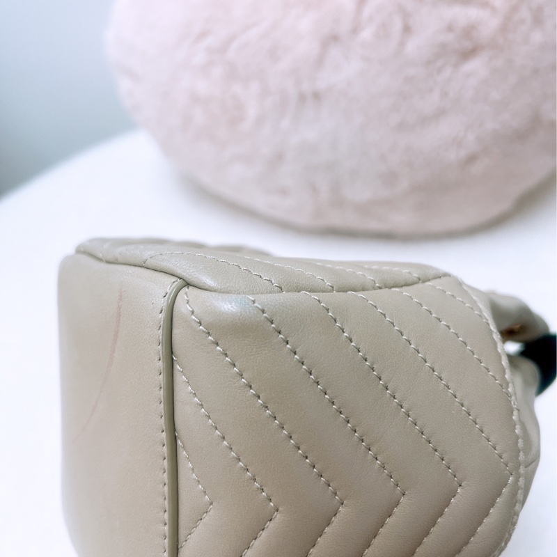 YSL joe mini 米灰色水桶/斜挎包-8