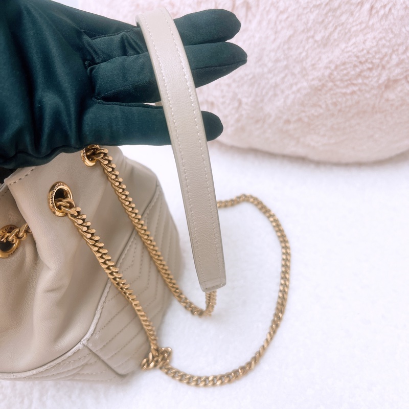 YSL joe mini 米灰色水桶/斜挎包-12