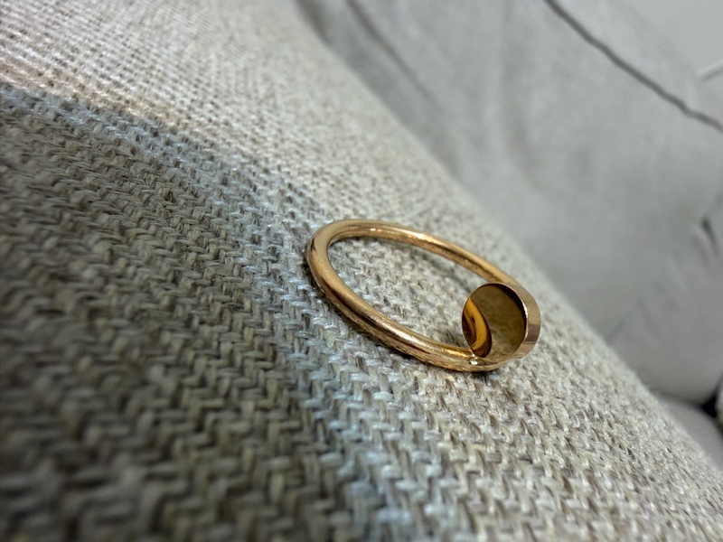 《買到賺到》Cartier釘子 玫瑰金窄版戒指 52號-6