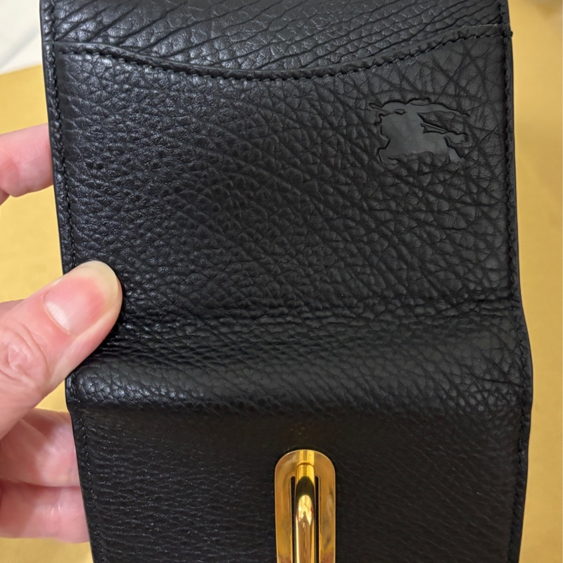 Burberry 黑色三折短夾 Ls Rocking Compact-2