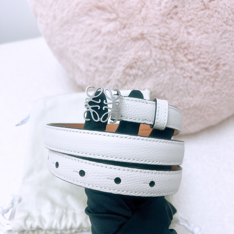 全新 Loewe anagram 白色腰帶 20mm 75碼-0