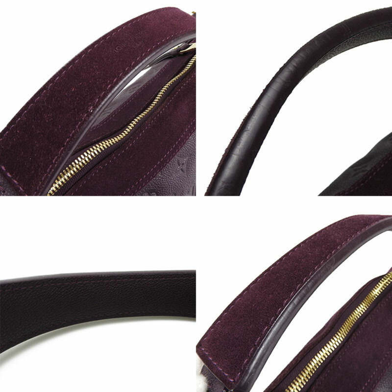 路易威登 Oda Shoes PM M40583 Monogram Empreinte 手提單肩包,金色五金配件,紫色皮革和絨面革,女士款-3