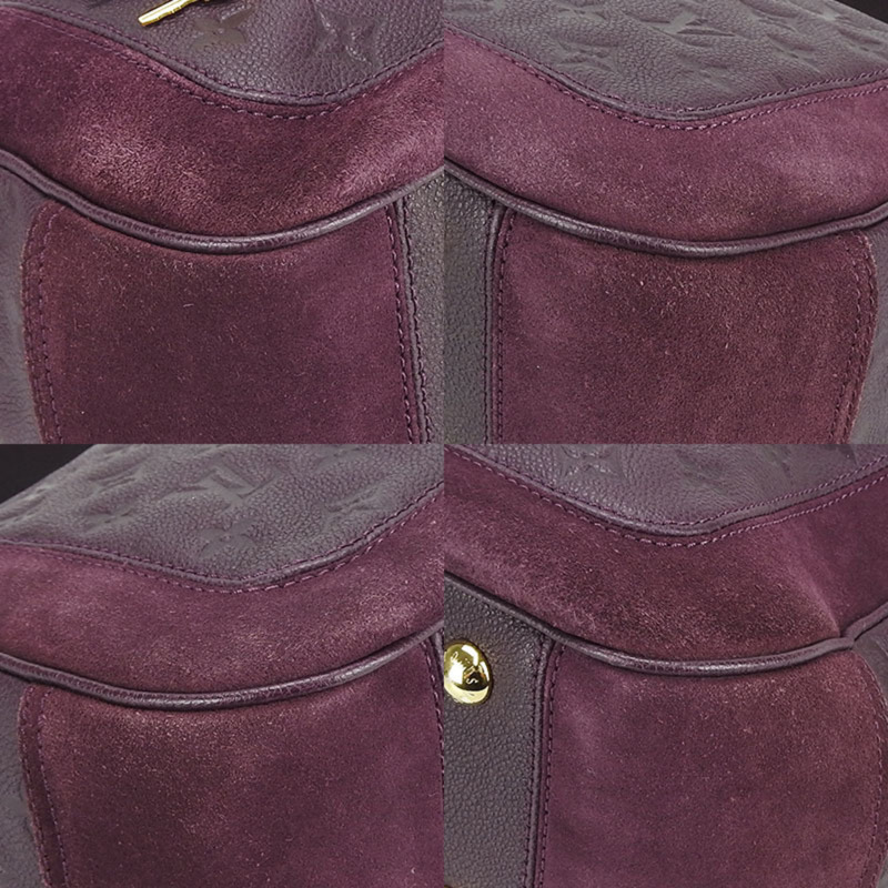 路易威登 Oda Shoes PM M40583 Monogram Empreinte 手提單肩包,金色五金配件,紫色皮革和絨面革,女士款-6