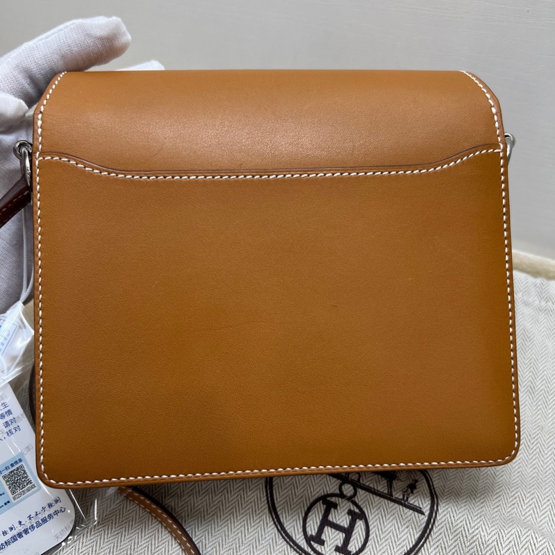 Hermès 愛馬仕 豬鼻子包19 Mini 金棕色銀扣 尺寸:18x15x6cm A刻 附件 :防塵袋-8