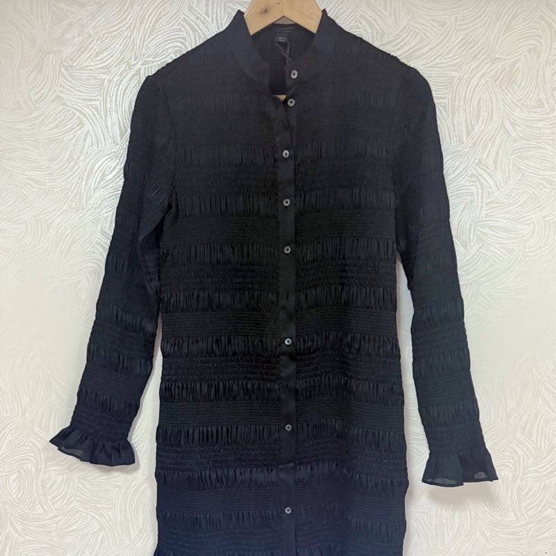 ALLSAINTS Meg Mini Dress 黑色造型短洋裝-0