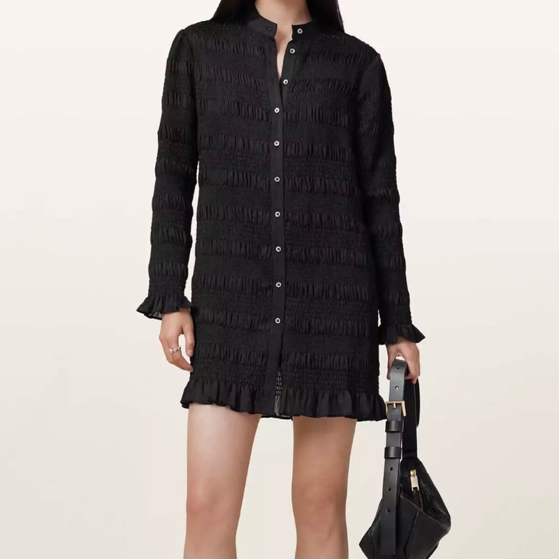 ALLSAINTS Meg Mini Dress 黑色造型短洋裝-2