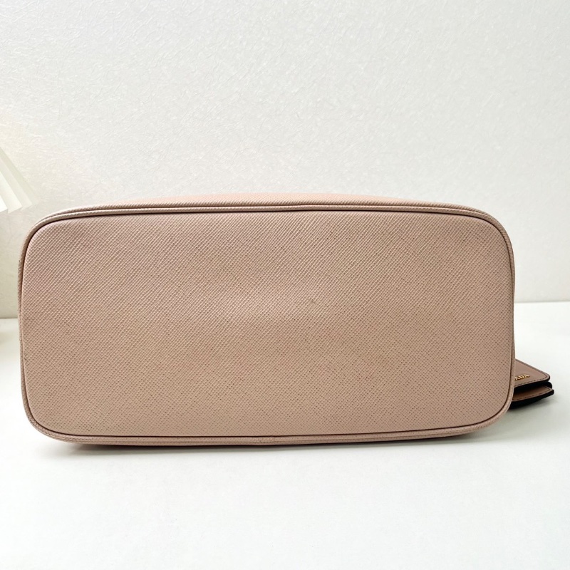 Prada 水桶包灰粉色  32×23cm 99新配件塵袋-3