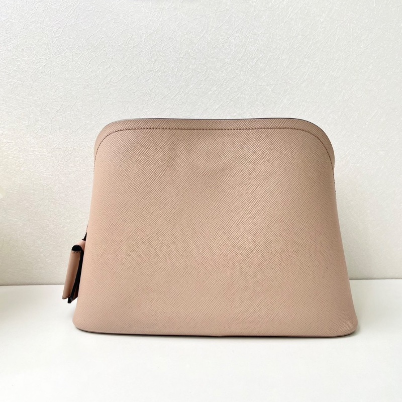 Prada 水桶包灰粉色  32×23cm 99新配件塵袋-5